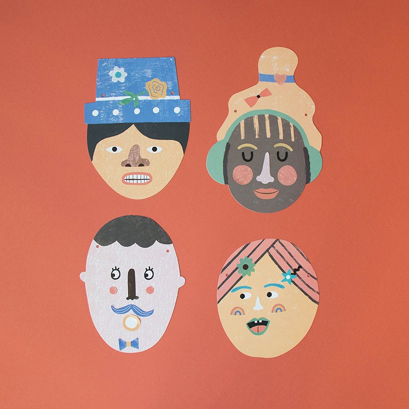 Actividad creativa con pegatinas